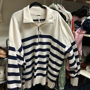 Free People half zip nautical sweater
